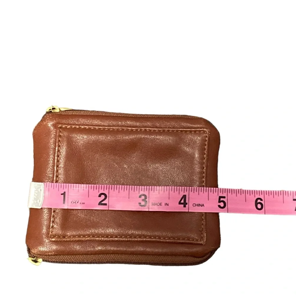 Pouch Plus double sided wallet/coin purse by Kangaroos in tan leather. Used.